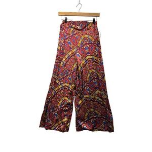 Christian Siriano Womens XS Paisley Boho Palazzo Wide Leg Pants Flowy